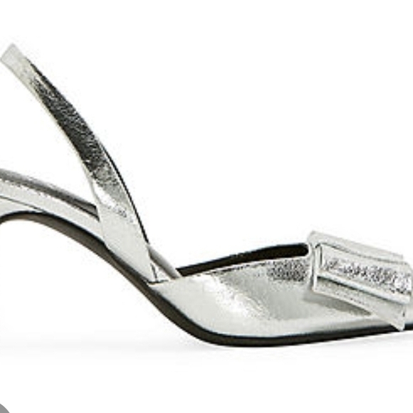 Worthington Metallic Silver Slingback Heels - Picture 4 of 4
